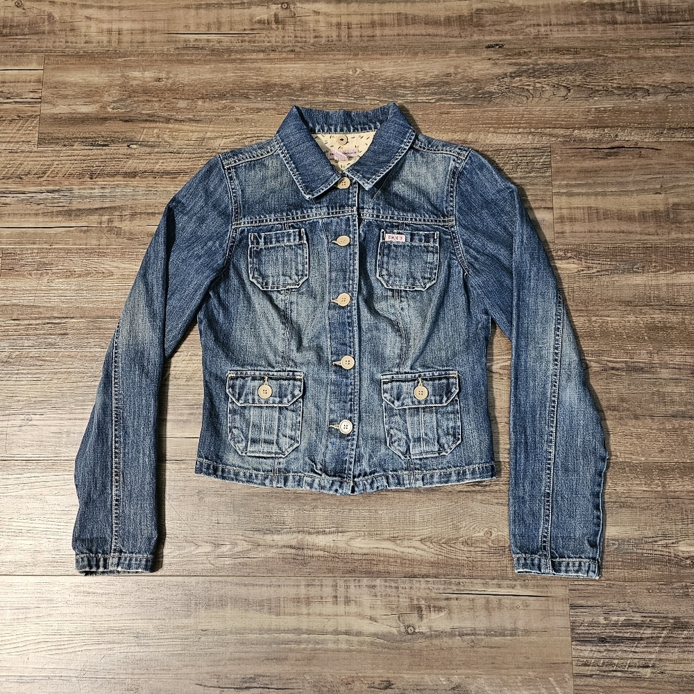 Vtg Duck Head Women’s Denim Jacket Medium Blue Classic Button Front Jean Coat
